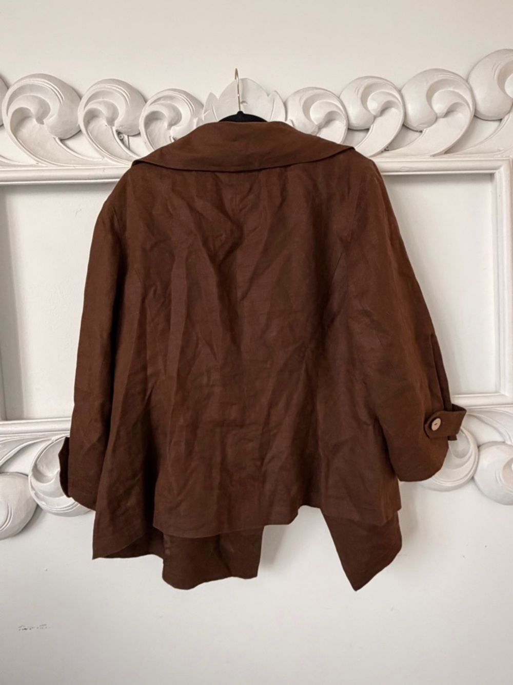 Anne Klein Brown Lightweight 100% Linen Jacket - Picture 3 of 9